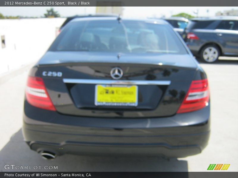 Black / Black 2012 Mercedes-Benz C 250 Sport