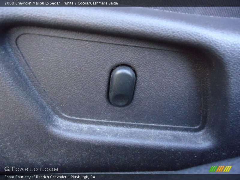White / Cocoa/Cashmere Beige 2008 Chevrolet Malibu LS Sedan
