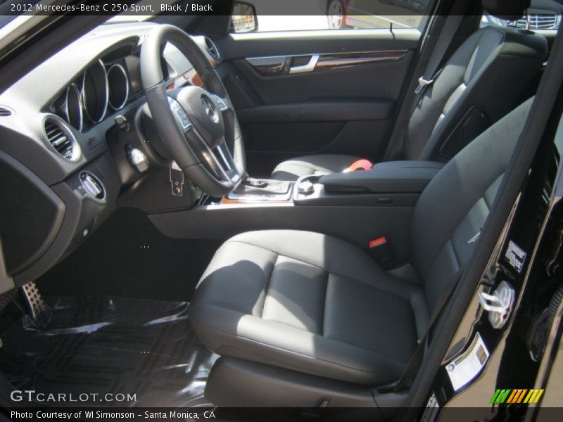 Black / Black 2012 Mercedes-Benz C 250 Sport