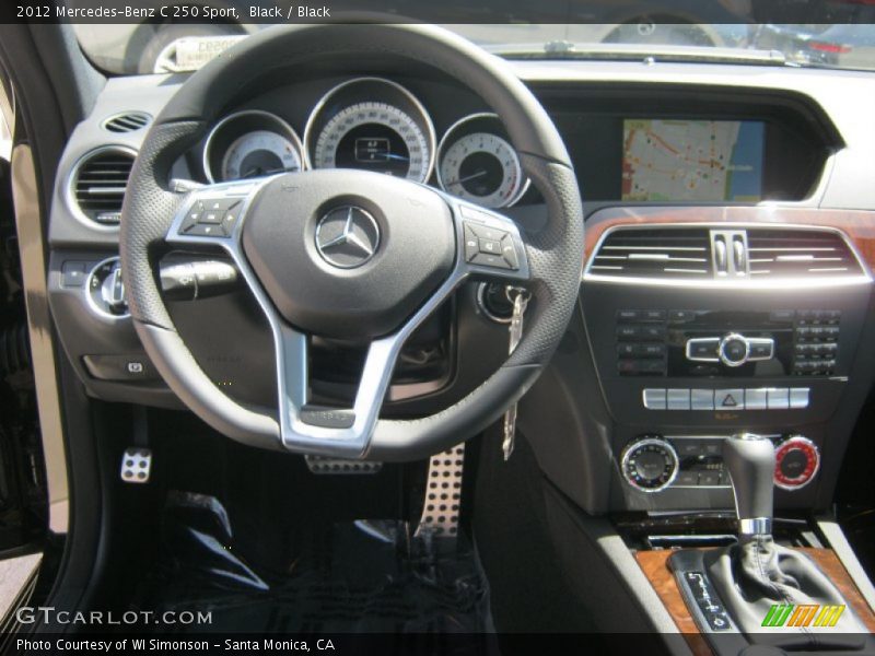 Black / Black 2012 Mercedes-Benz C 250 Sport
