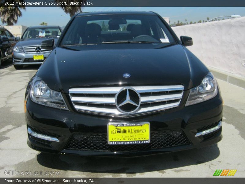 Black / Black 2012 Mercedes-Benz C 250 Sport