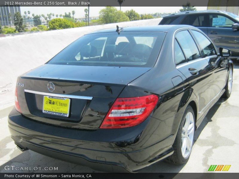 Black / Black 2012 Mercedes-Benz C 250 Sport