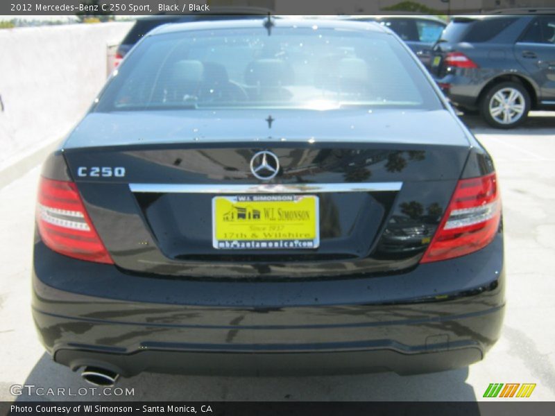 Black / Black 2012 Mercedes-Benz C 250 Sport