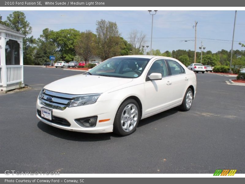 White Suede / Medium Light Stone 2010 Ford Fusion SE