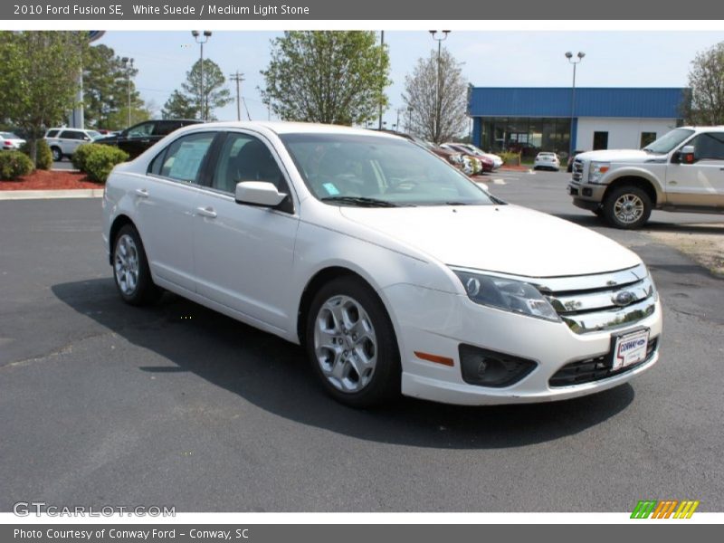 White Suede / Medium Light Stone 2010 Ford Fusion SE