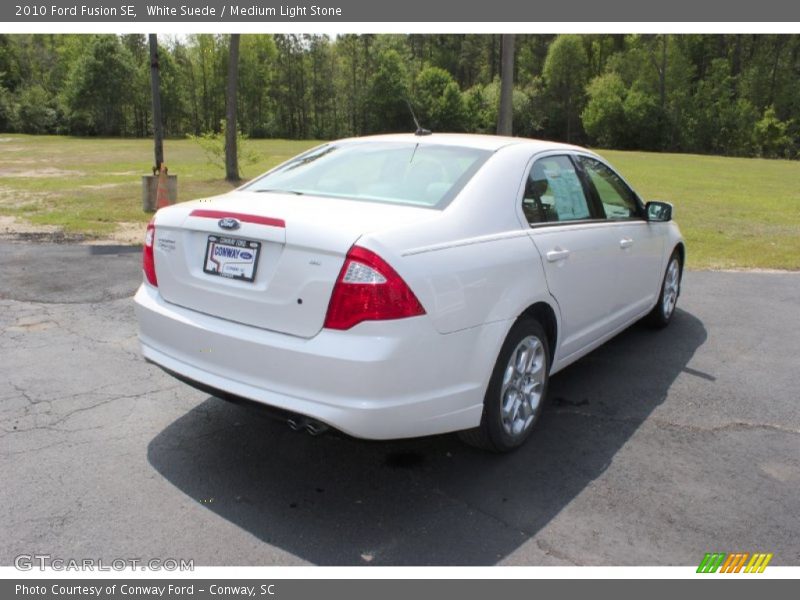 White Suede / Medium Light Stone 2010 Ford Fusion SE