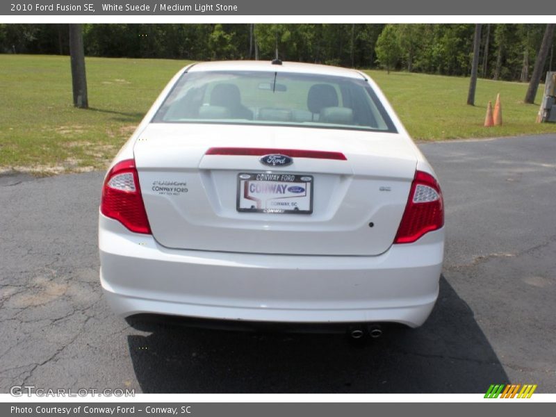 White Suede / Medium Light Stone 2010 Ford Fusion SE