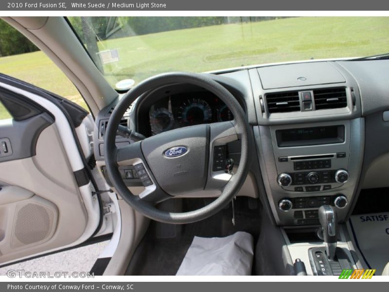White Suede / Medium Light Stone 2010 Ford Fusion SE