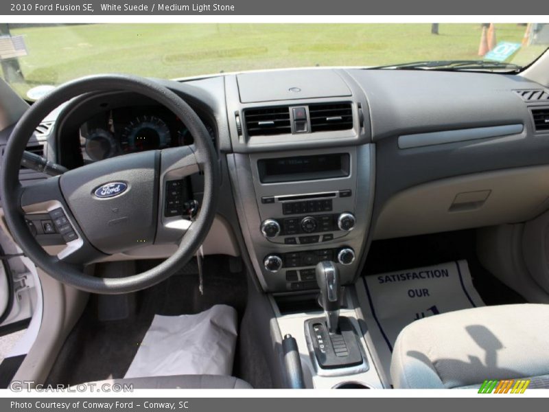 White Suede / Medium Light Stone 2010 Ford Fusion SE