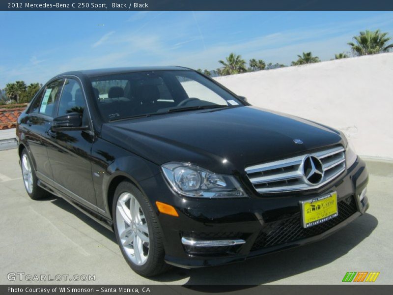 Black / Black 2012 Mercedes-Benz C 250 Sport