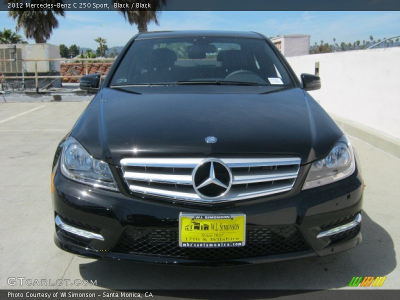 Black / Black 2012 Mercedes-Benz C 250 Sport