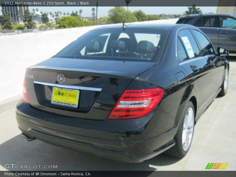 Black / Black 2012 Mercedes-Benz C 250 Sport
