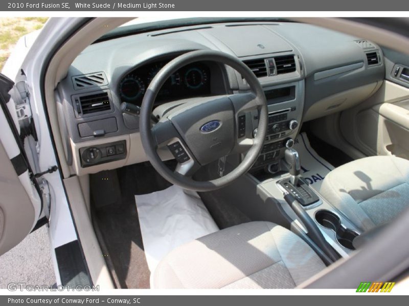 White Suede / Medium Light Stone 2010 Ford Fusion SE