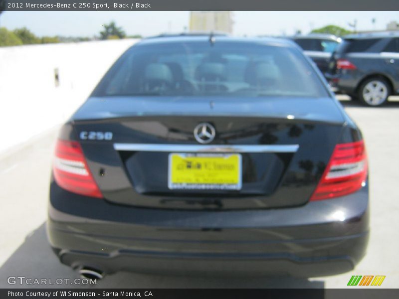 Black / Black 2012 Mercedes-Benz C 250 Sport