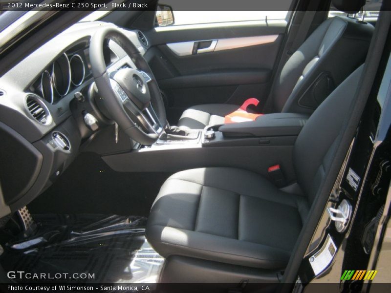 Black / Black 2012 Mercedes-Benz C 250 Sport
