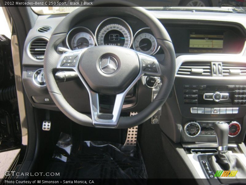 Black / Black 2012 Mercedes-Benz C 250 Sport