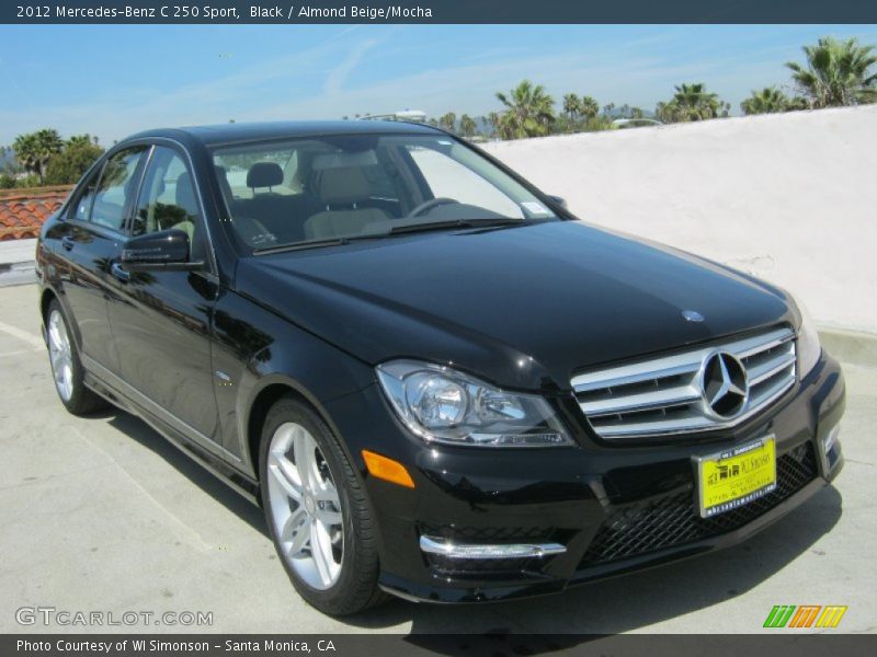 Black / Almond Beige/Mocha 2012 Mercedes-Benz C 250 Sport