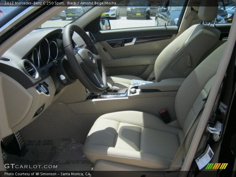 Black / Almond Beige/Mocha 2012 Mercedes-Benz C 250 Sport
