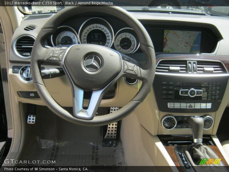 Black / Almond Beige/Mocha 2012 Mercedes-Benz C 250 Sport