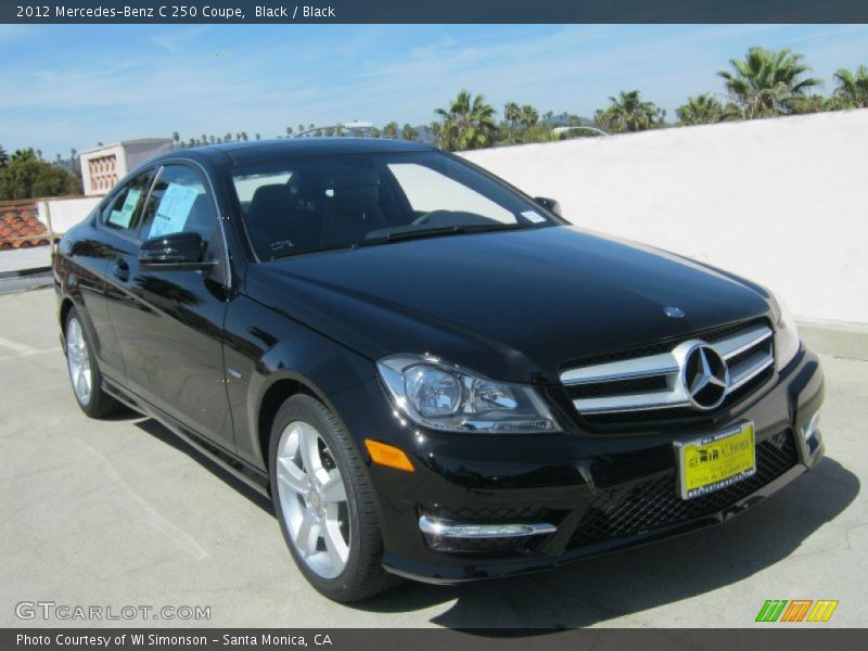 Black / Black 2012 Mercedes-Benz C 250 Coupe
