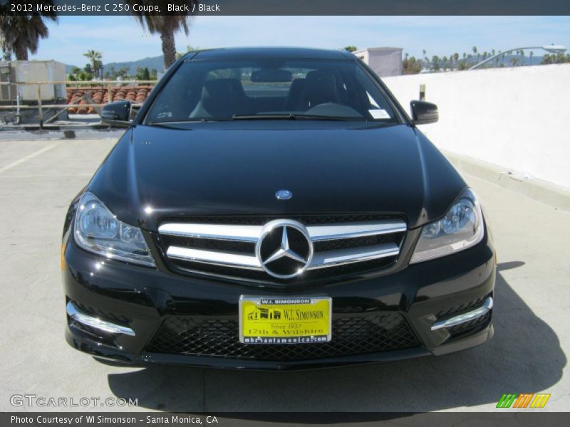 Black / Black 2012 Mercedes-Benz C 250 Coupe