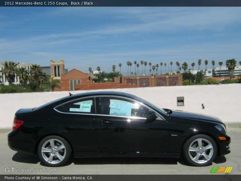 Black / Black 2012 Mercedes-Benz C 250 Coupe