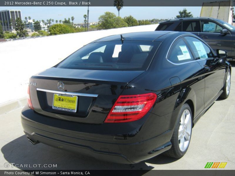 Black / Black 2012 Mercedes-Benz C 250 Coupe