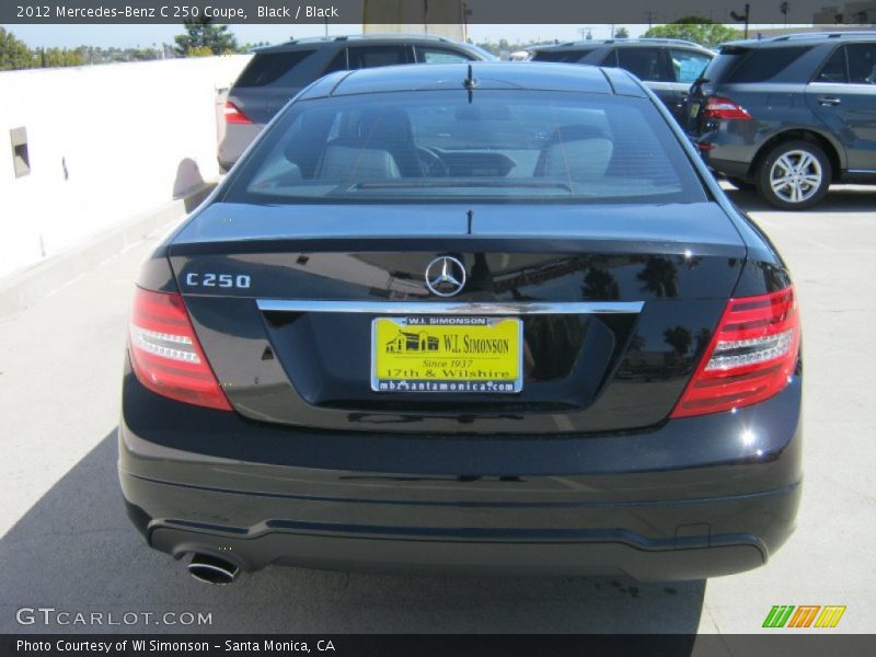 Black / Black 2012 Mercedes-Benz C 250 Coupe