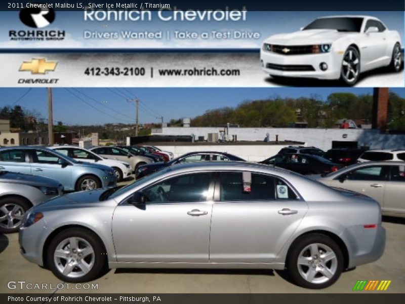 Silver Ice Metallic / Titanium 2011 Chevrolet Malibu LS