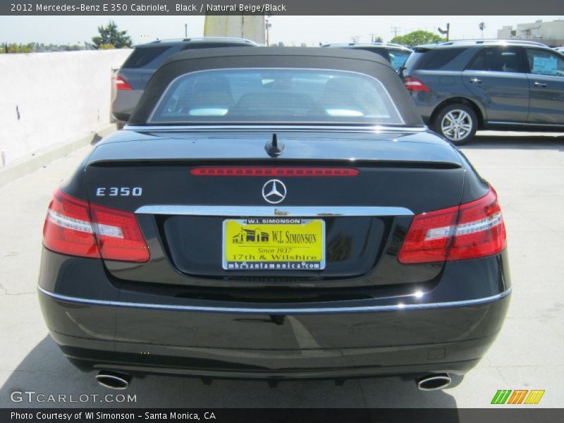 Black / Natural Beige/Black 2012 Mercedes-Benz E 350 Cabriolet