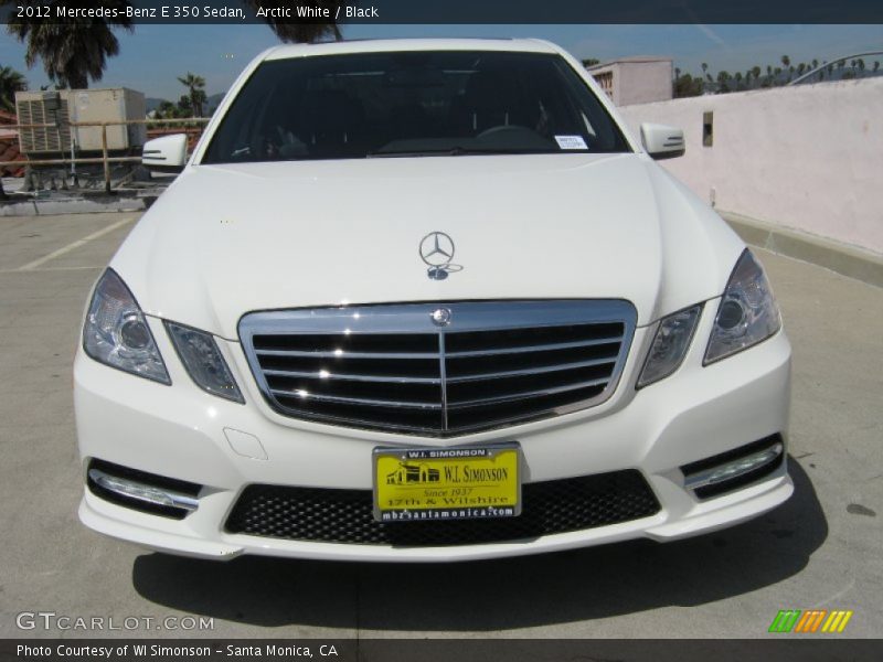 Arctic White / Black 2012 Mercedes-Benz E 350 Sedan