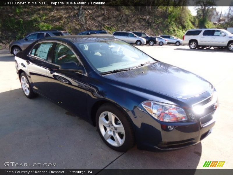 Imperial Blue Metallic / Titanium 2011 Chevrolet Malibu LS
