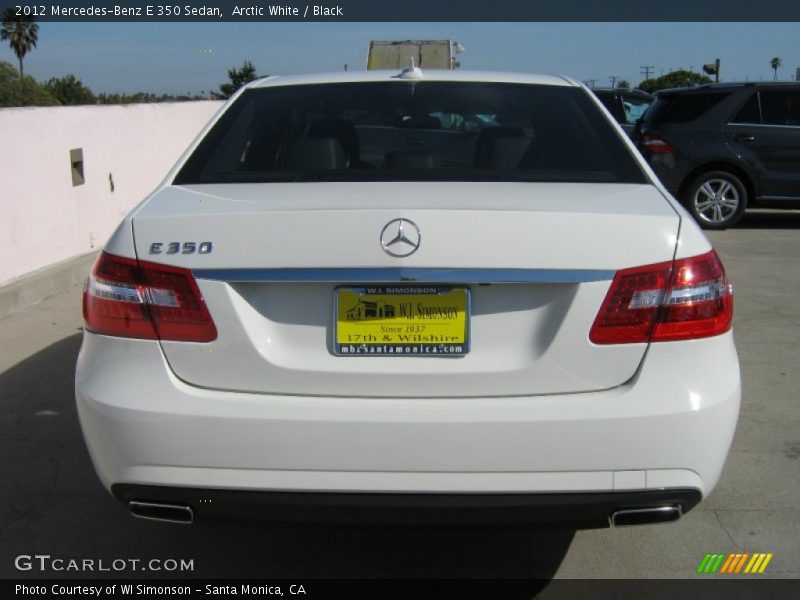 Arctic White / Black 2012 Mercedes-Benz E 350 Sedan