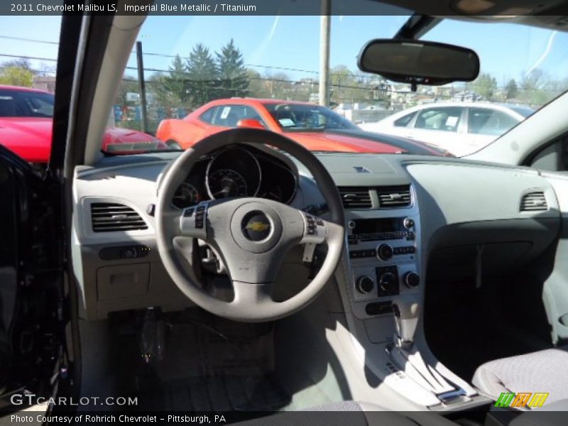 Imperial Blue Metallic / Titanium 2011 Chevrolet Malibu LS