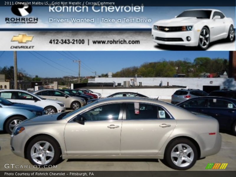Gold Mist Metallic / Cocoa/Cashmere 2011 Chevrolet Malibu LS