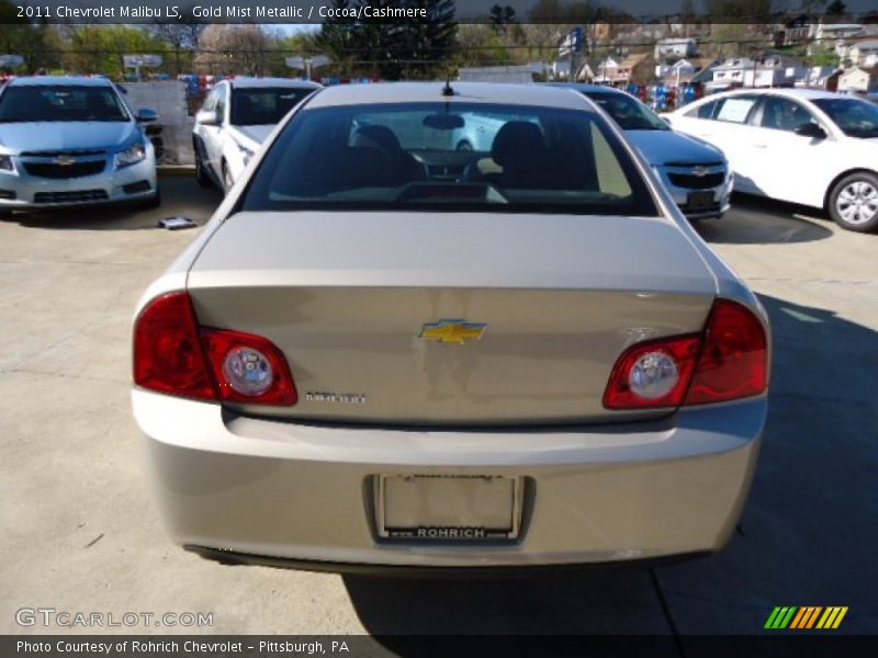 Gold Mist Metallic / Cocoa/Cashmere 2011 Chevrolet Malibu LS