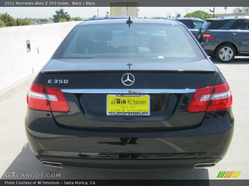 Black / Black 2012 Mercedes-Benz E 350 Sedan