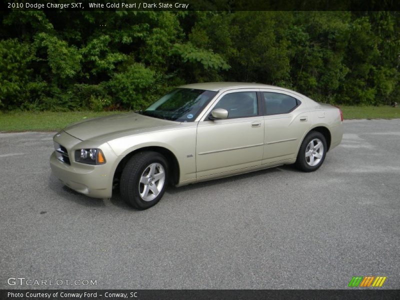 White Gold Pearl / Dark Slate Gray 2010 Dodge Charger SXT