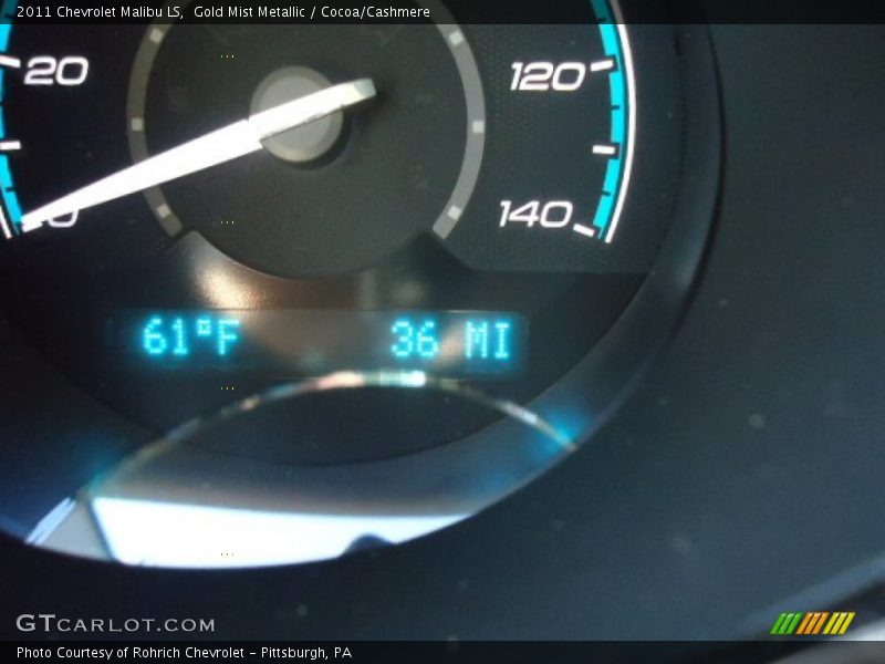 Gold Mist Metallic / Cocoa/Cashmere 2011 Chevrolet Malibu LS