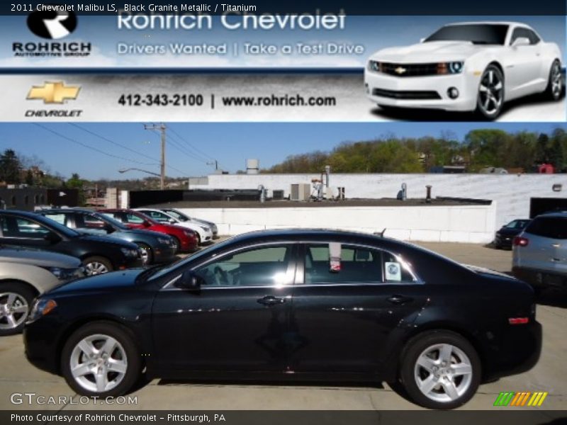 Black Granite Metallic / Titanium 2011 Chevrolet Malibu LS