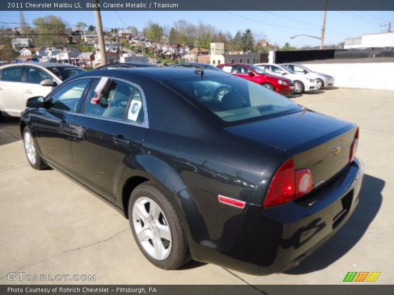 Black Granite Metallic / Titanium 2011 Chevrolet Malibu LS