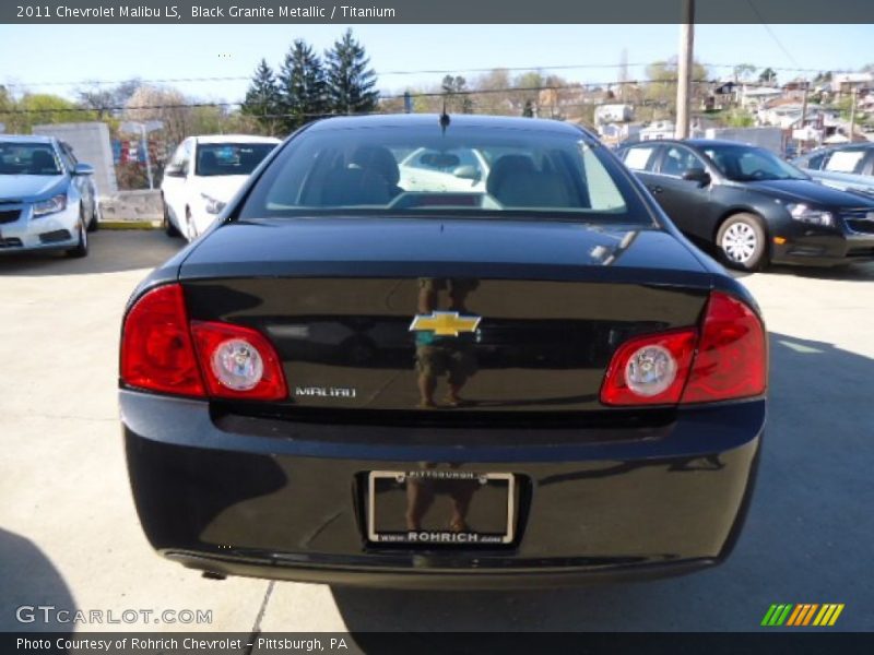 Black Granite Metallic / Titanium 2011 Chevrolet Malibu LS