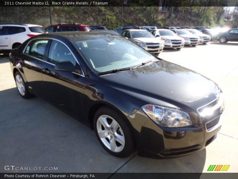 Black Granite Metallic / Titanium 2011 Chevrolet Malibu LS