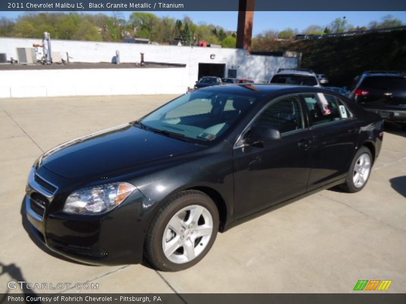 Black Granite Metallic / Titanium 2011 Chevrolet Malibu LS
