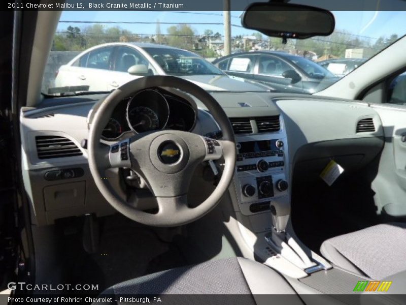 Black Granite Metallic / Titanium 2011 Chevrolet Malibu LS