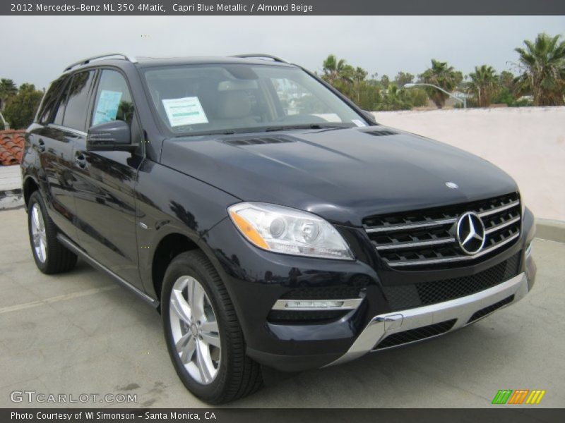 Capri Blue Metallic / Almond Beige 2012 Mercedes-Benz ML 350 4Matic