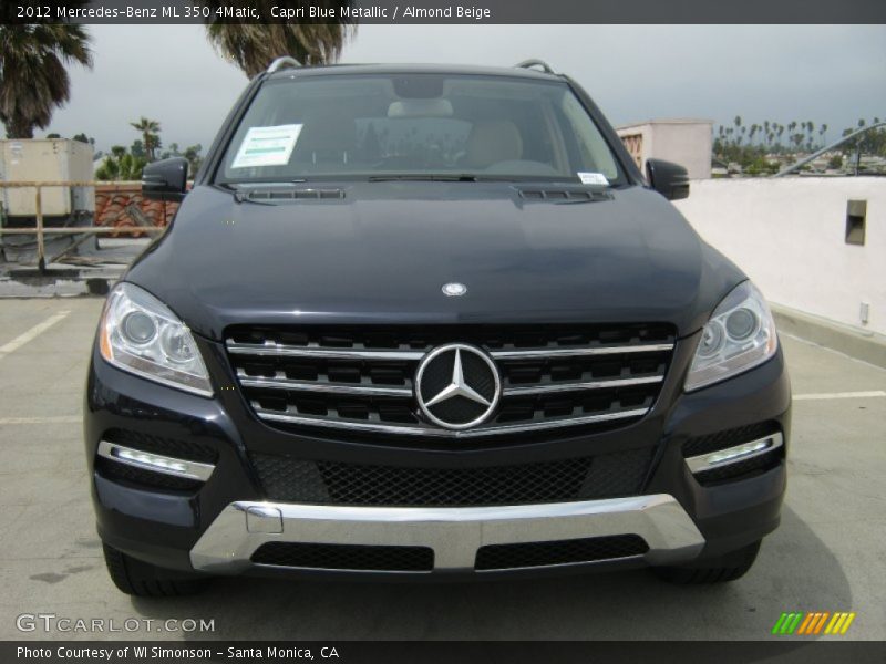 Capri Blue Metallic / Almond Beige 2012 Mercedes-Benz ML 350 4Matic