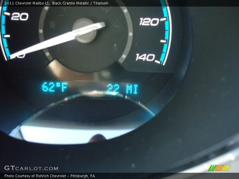Black Granite Metallic / Titanium 2011 Chevrolet Malibu LS