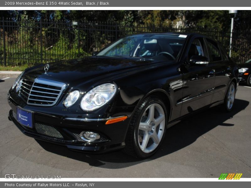 Black / Black 2009 Mercedes-Benz E 350 4Matic Sedan