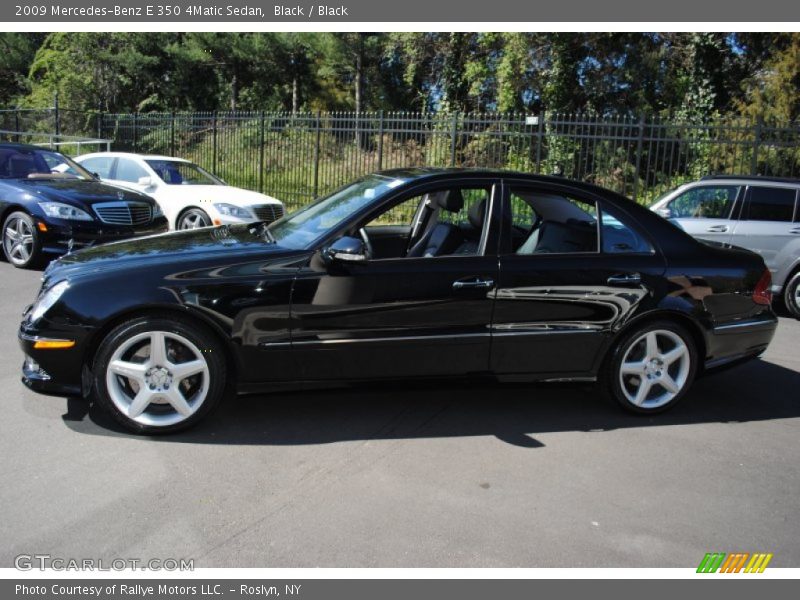 Black / Black 2009 Mercedes-Benz E 350 4Matic Sedan
